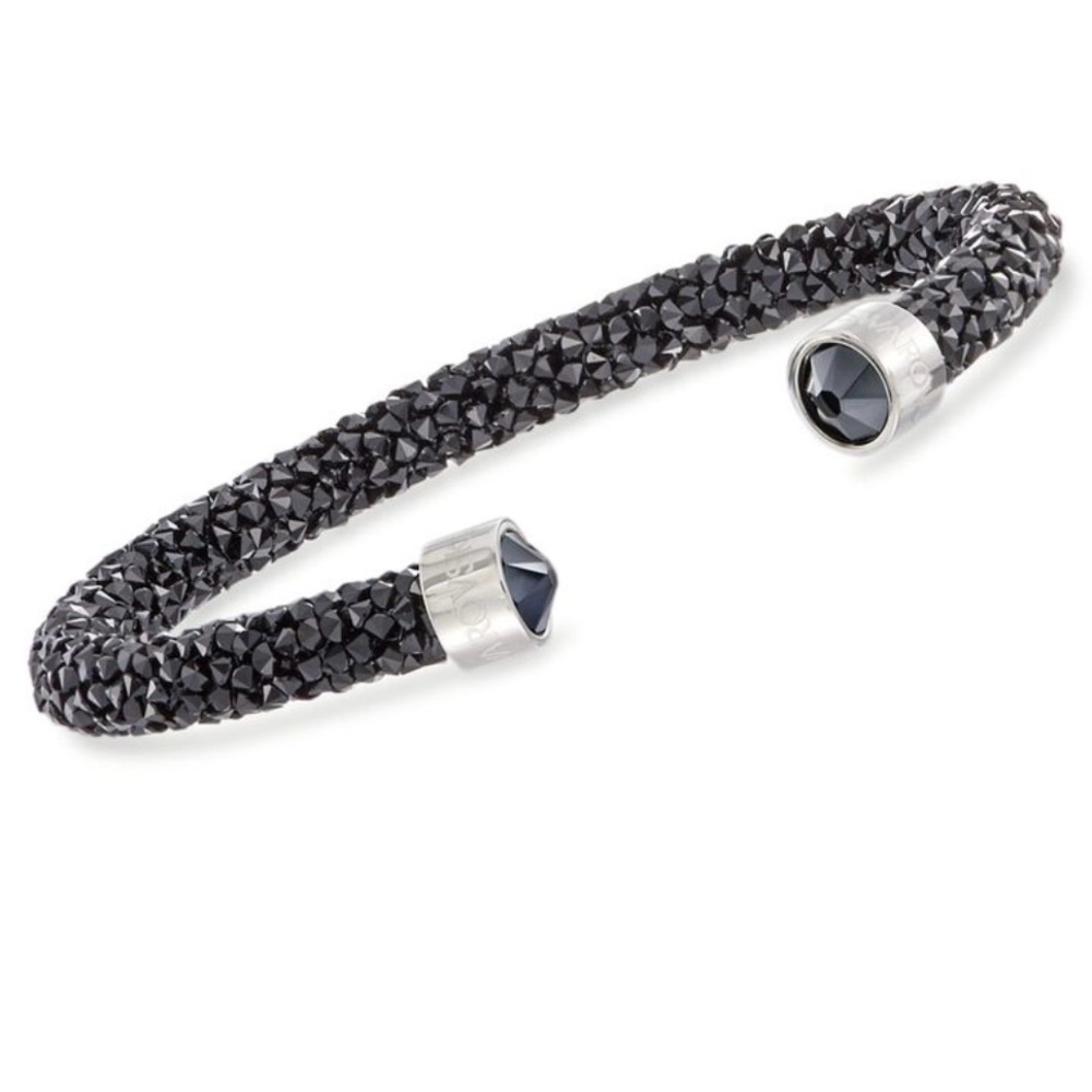 Swarovski Black Crystal “Dust” Cuff Bracelet